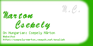 marton csepely business card