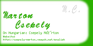 marton csepely business card